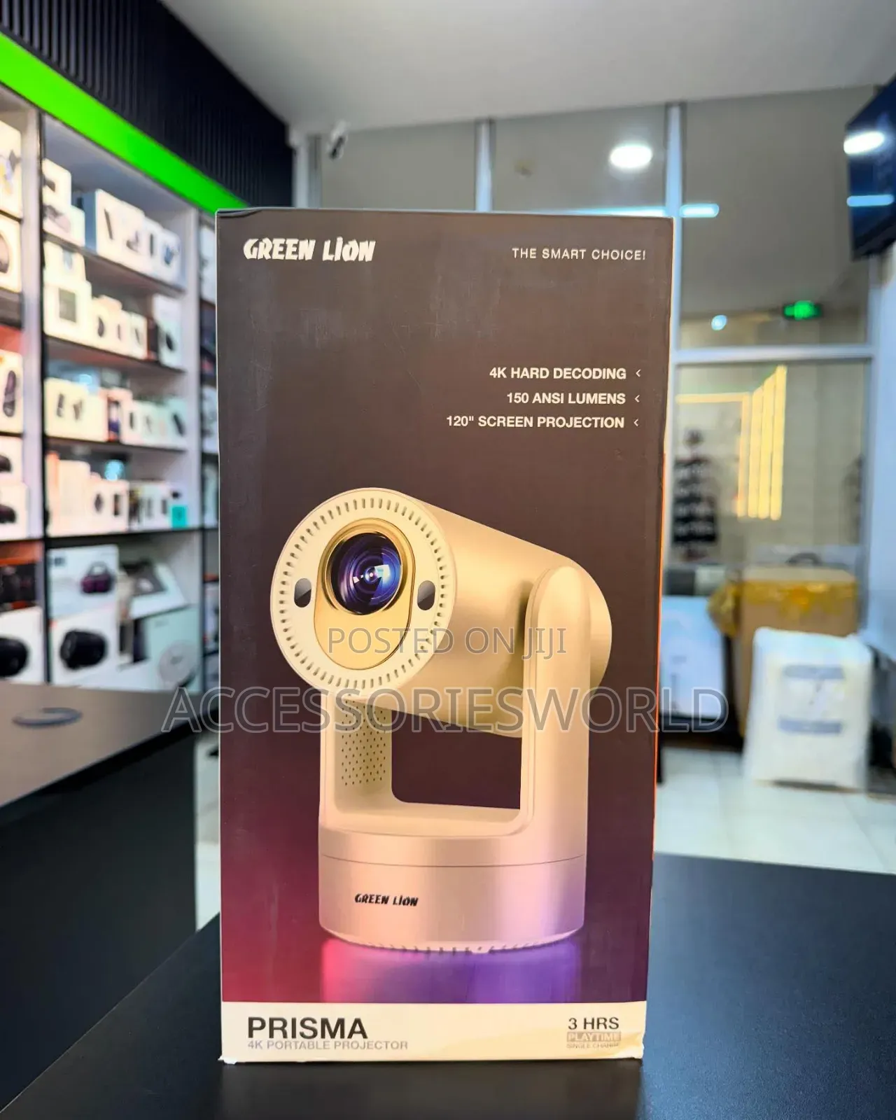 Green Lion Prisma 4k Projector With 5200mah Battery Capacity