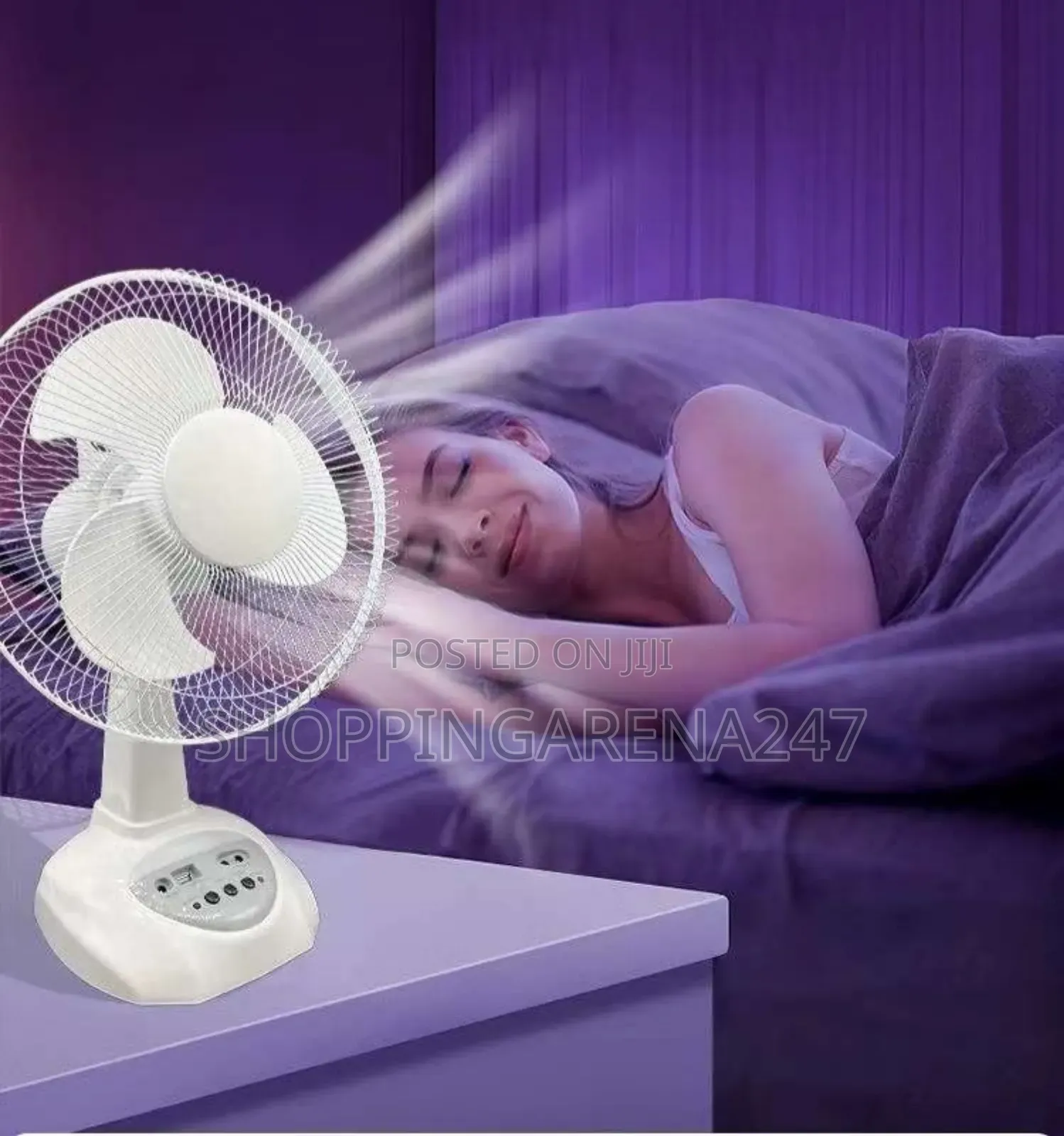 Portable Rechargeable Table Fan 12 Inches