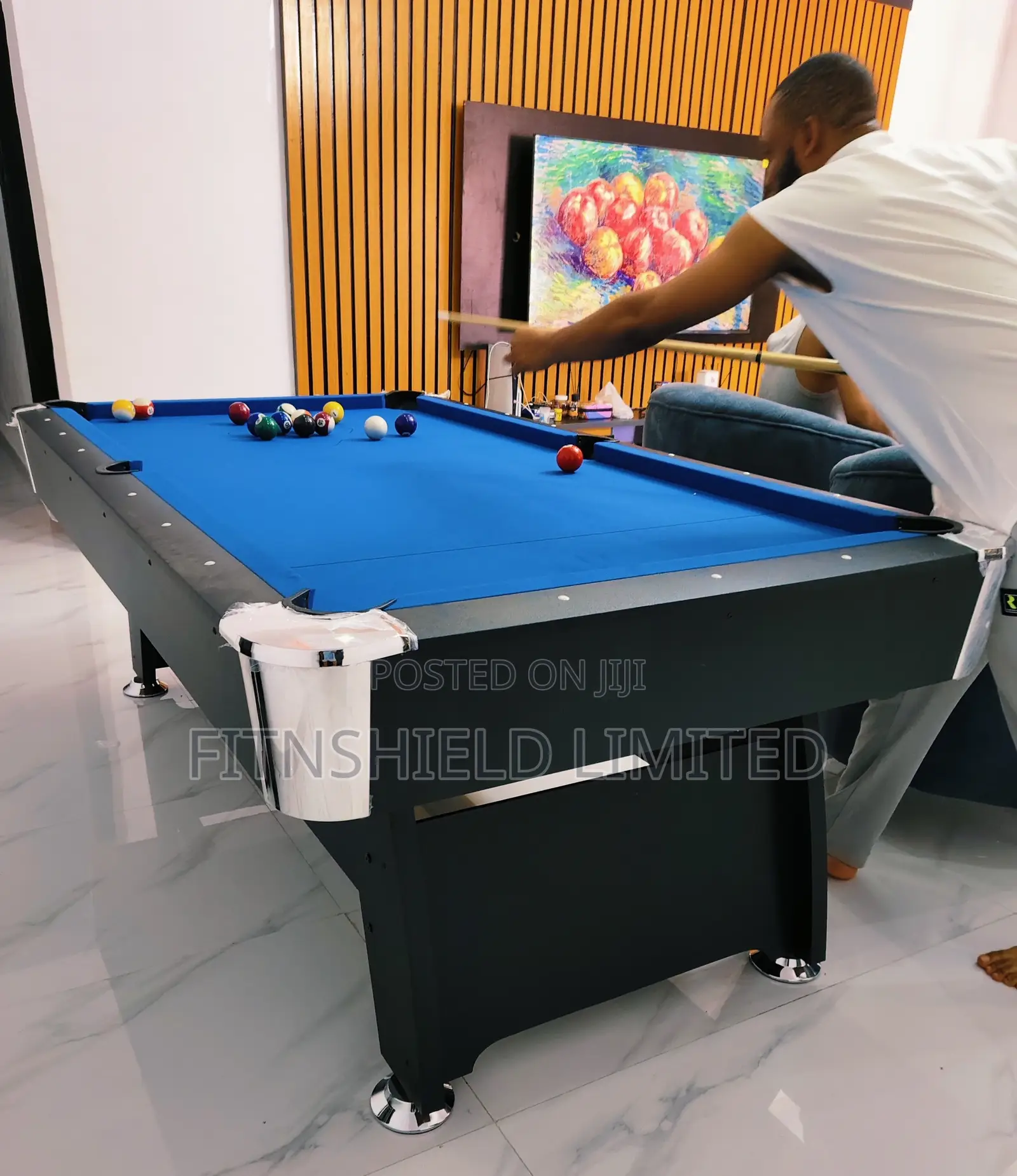 Fully Accessorized Exotic Snooker Board, Sized 7ft