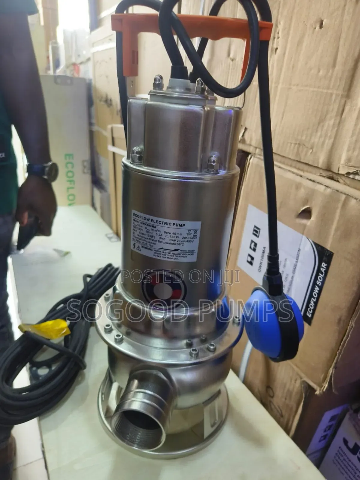Ecoflow Stainless Sewage Submersible Pump 0.75kw/1hp