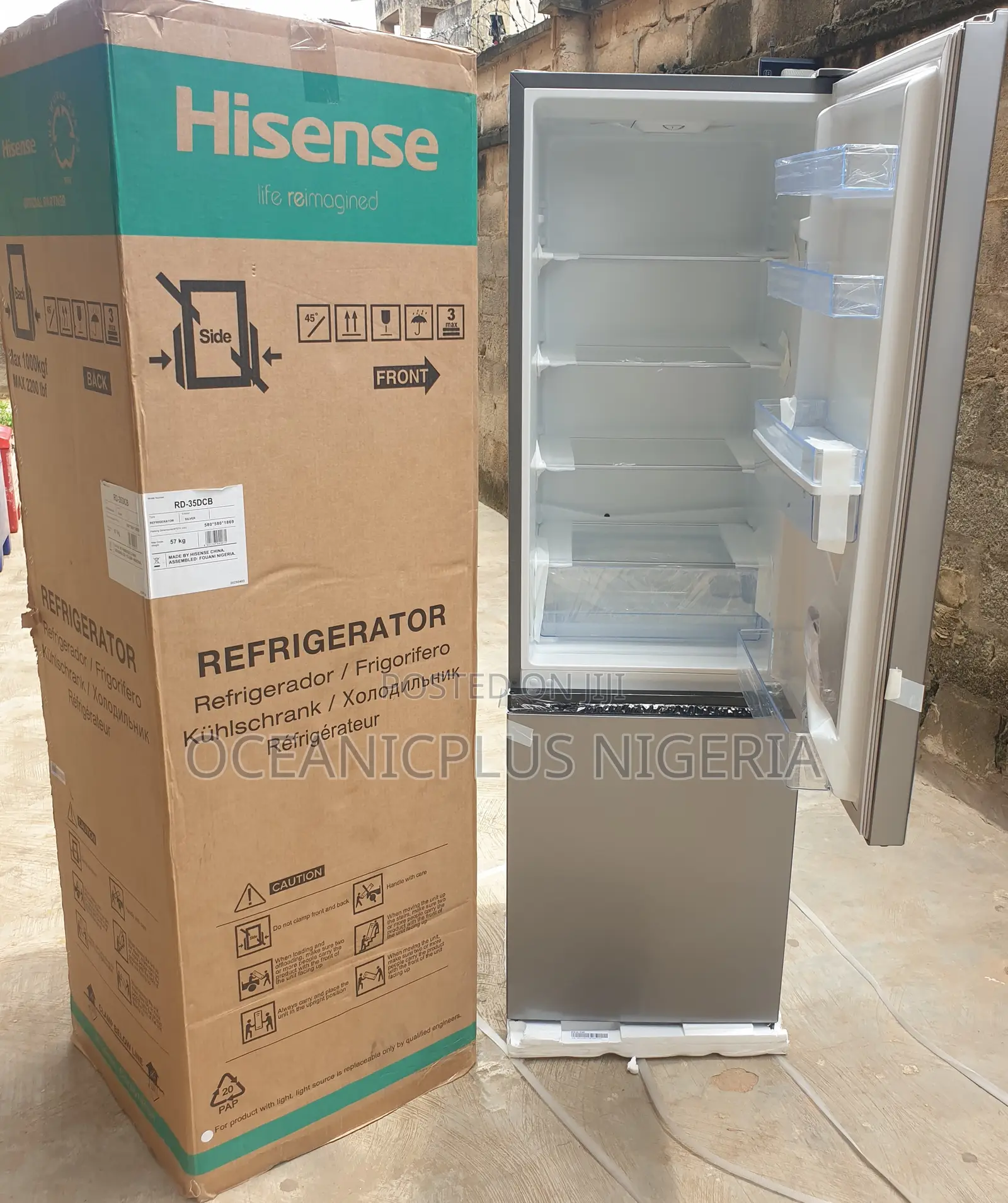 Hisense Refrigerator Ref (35dcb) Sliver 264l (Double Door)