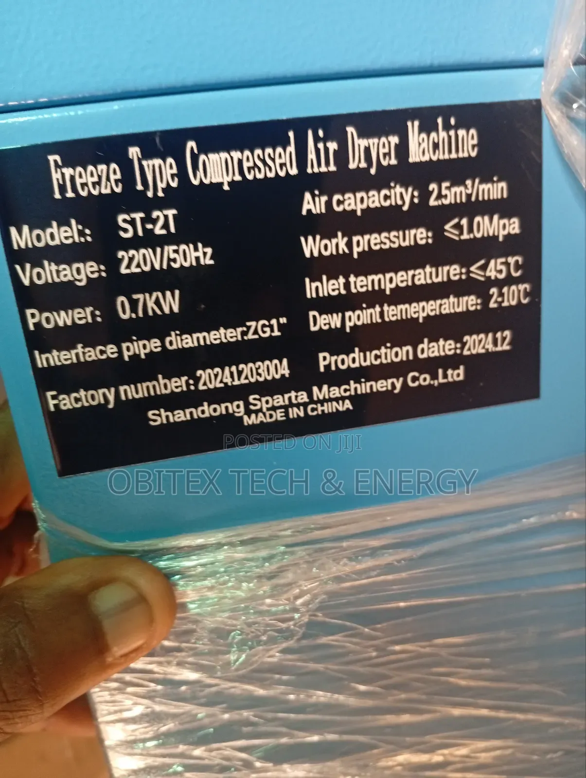 1" Freeze Type Compressed Air Dryer Machine – 0.7kw (St-2t)