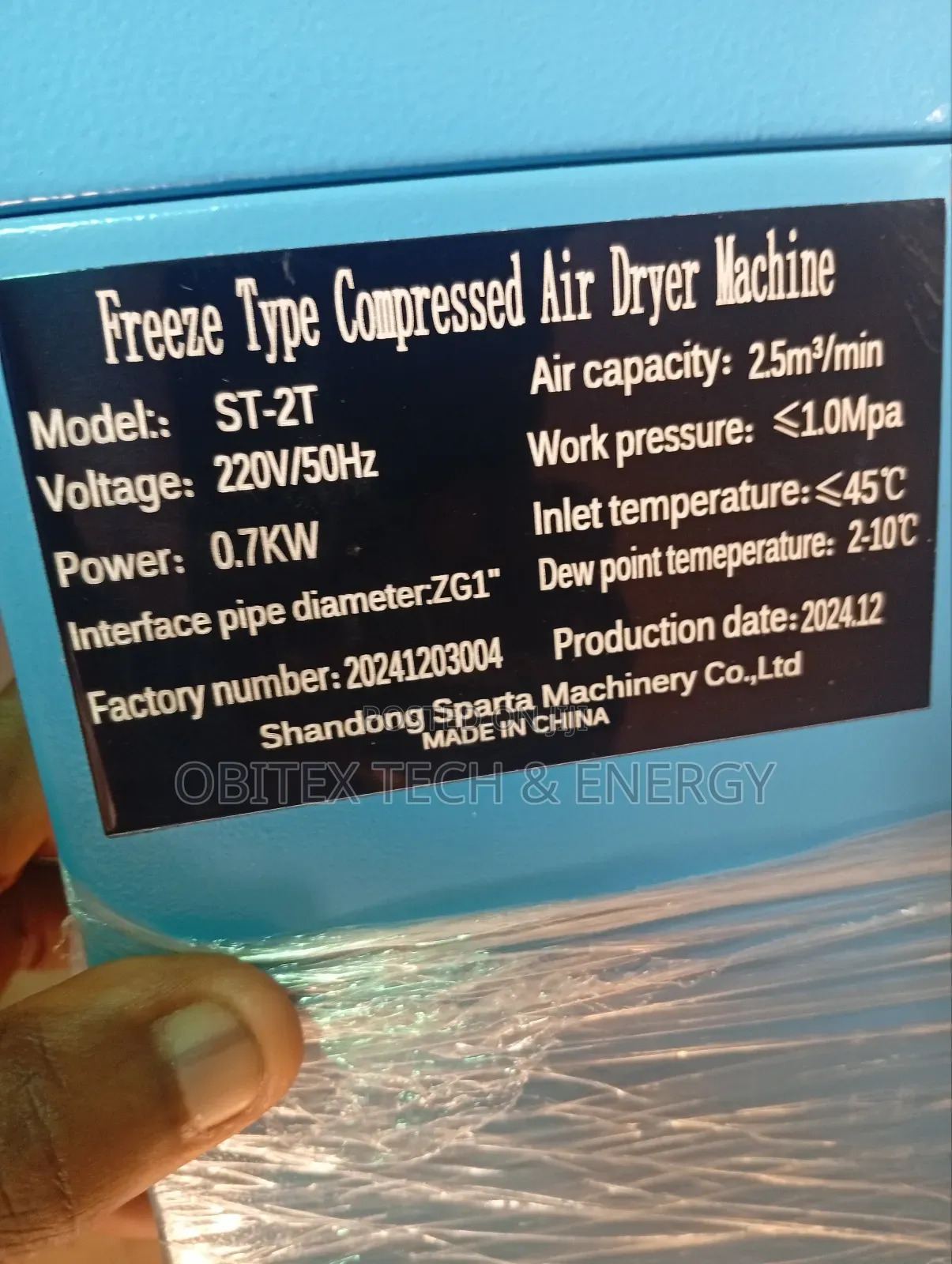 1" Freeze Type Compressed Air Dryer Machine – 0.7kw (St-2t)