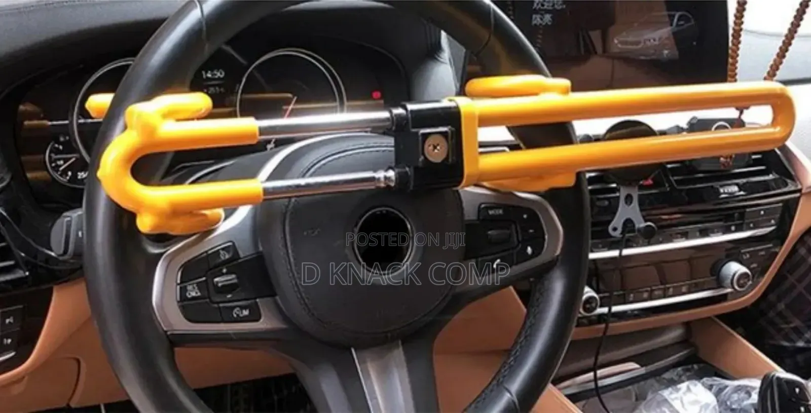 Car Steering Wheel Lock, 2 Keys