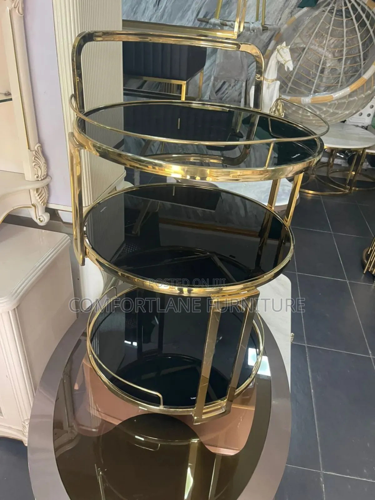 Wine Trolley (Glass Top)
