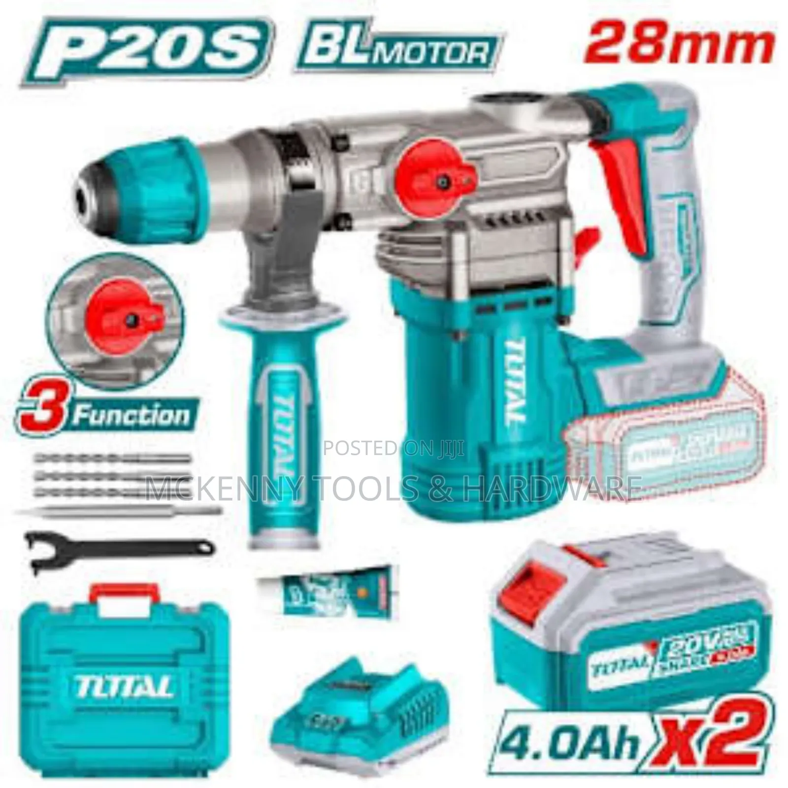 Total Cordless Rotary Hammer 28mm 20v