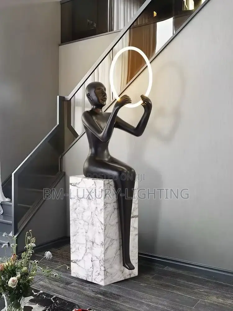 Welcome Figure Sculpture Floor Lamp