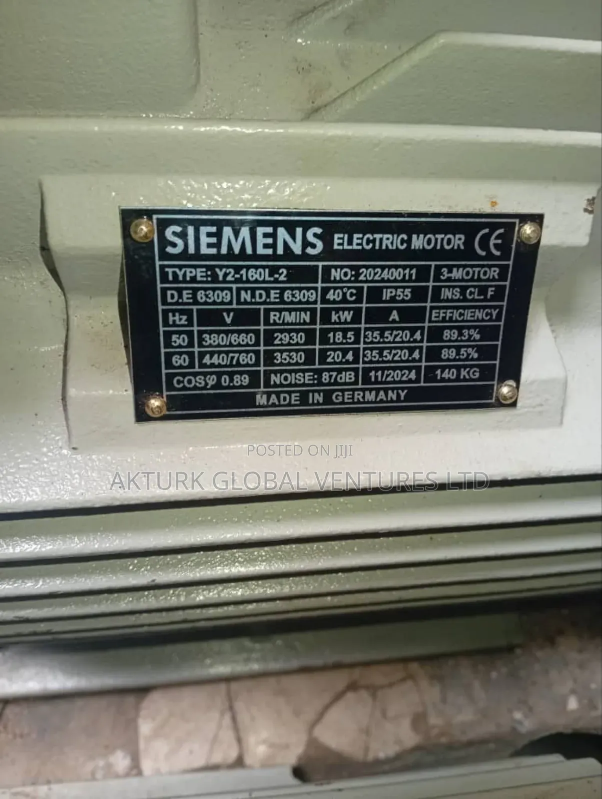 Senate Electric Motor 18.5 Kw 2850 RPM Base