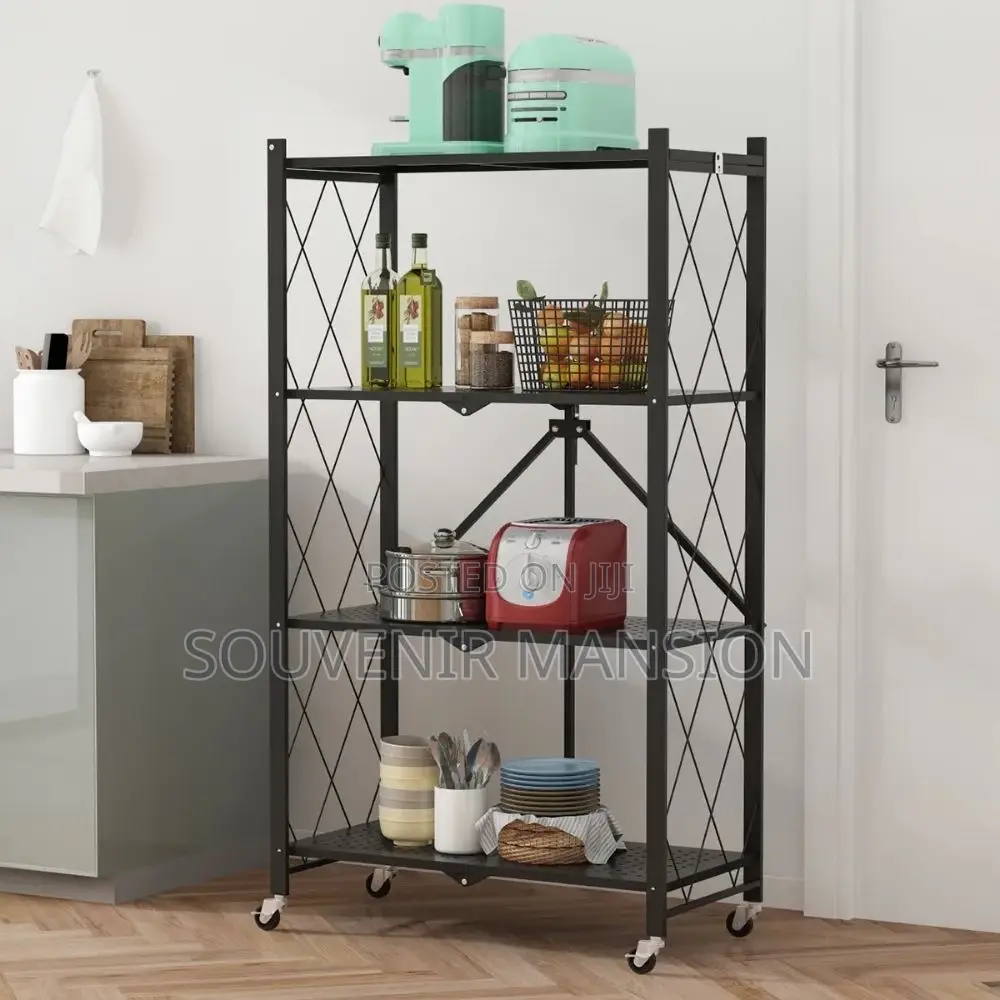 4 Layer Kitchen Storage Rack With Wheel