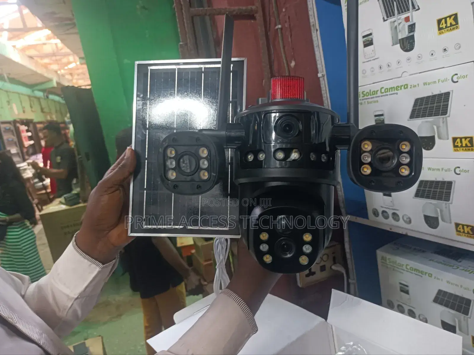 High Quality Solar 4 Eyes Lens View CCTV Camera