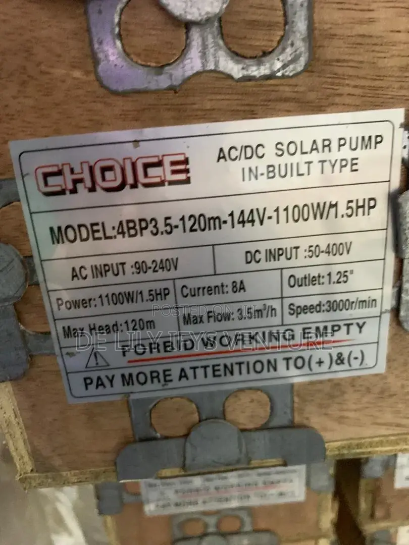 Choice 1.5hp Solar Pump Ac/Dc