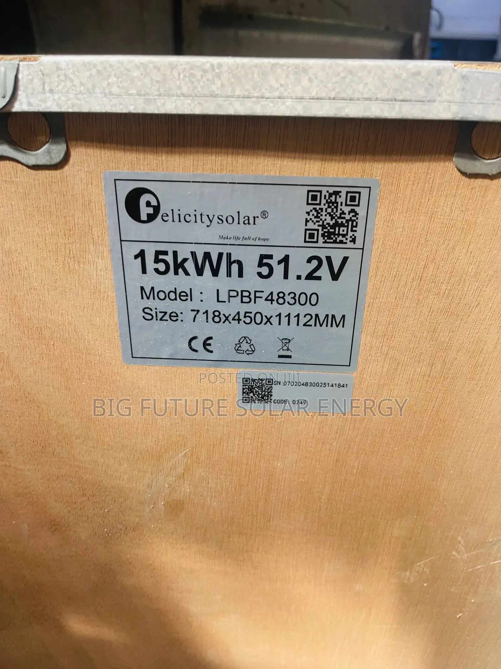 15kwh Felicity Lithium Battery 51.2v