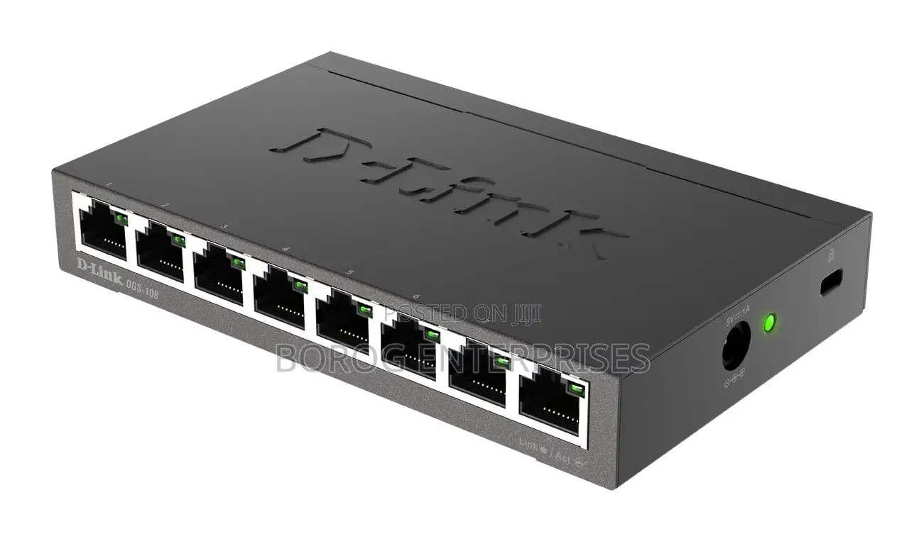 D-Link 8-Port Gigabit Unmanaged Desktop Switch-DGS-108