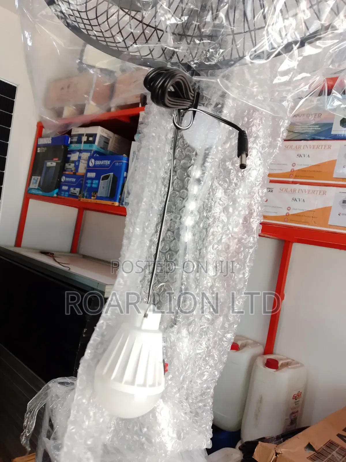 16inch Solar Rechargeable Fan With Panel