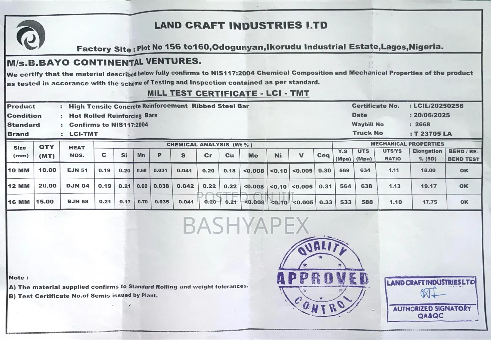 Standard Reinforcements Iron Rods Tmt With Test Results