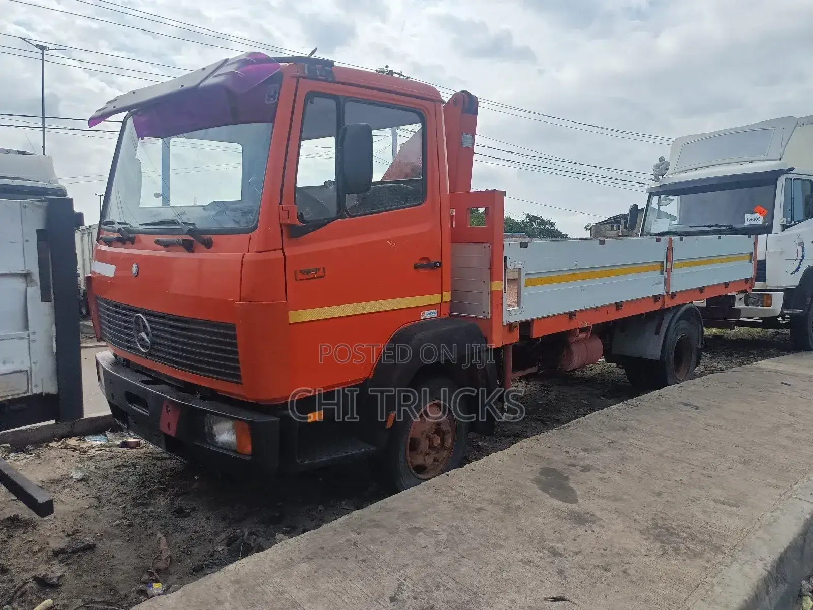 Mercedes Benz 814 Pickup Truck With Mini Hiab Crane German
