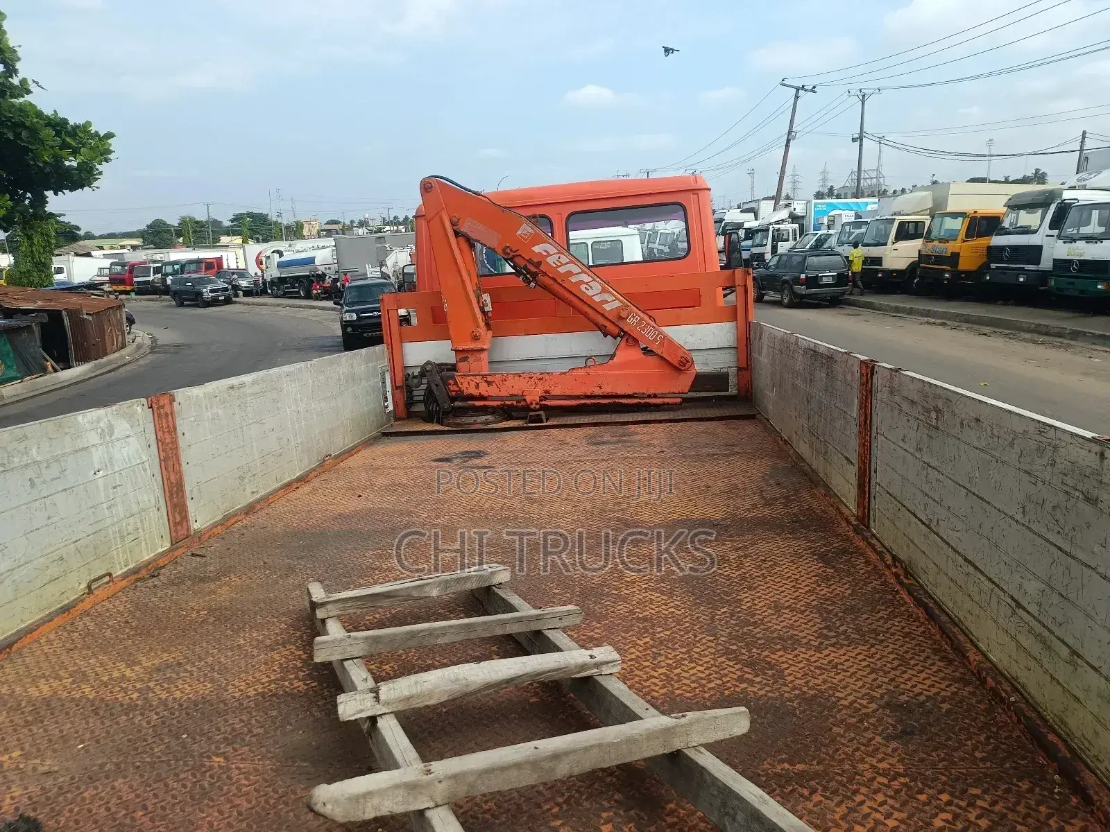 Mercedes Benz 814 Pickup Truck With Mini Hiab Crane German
