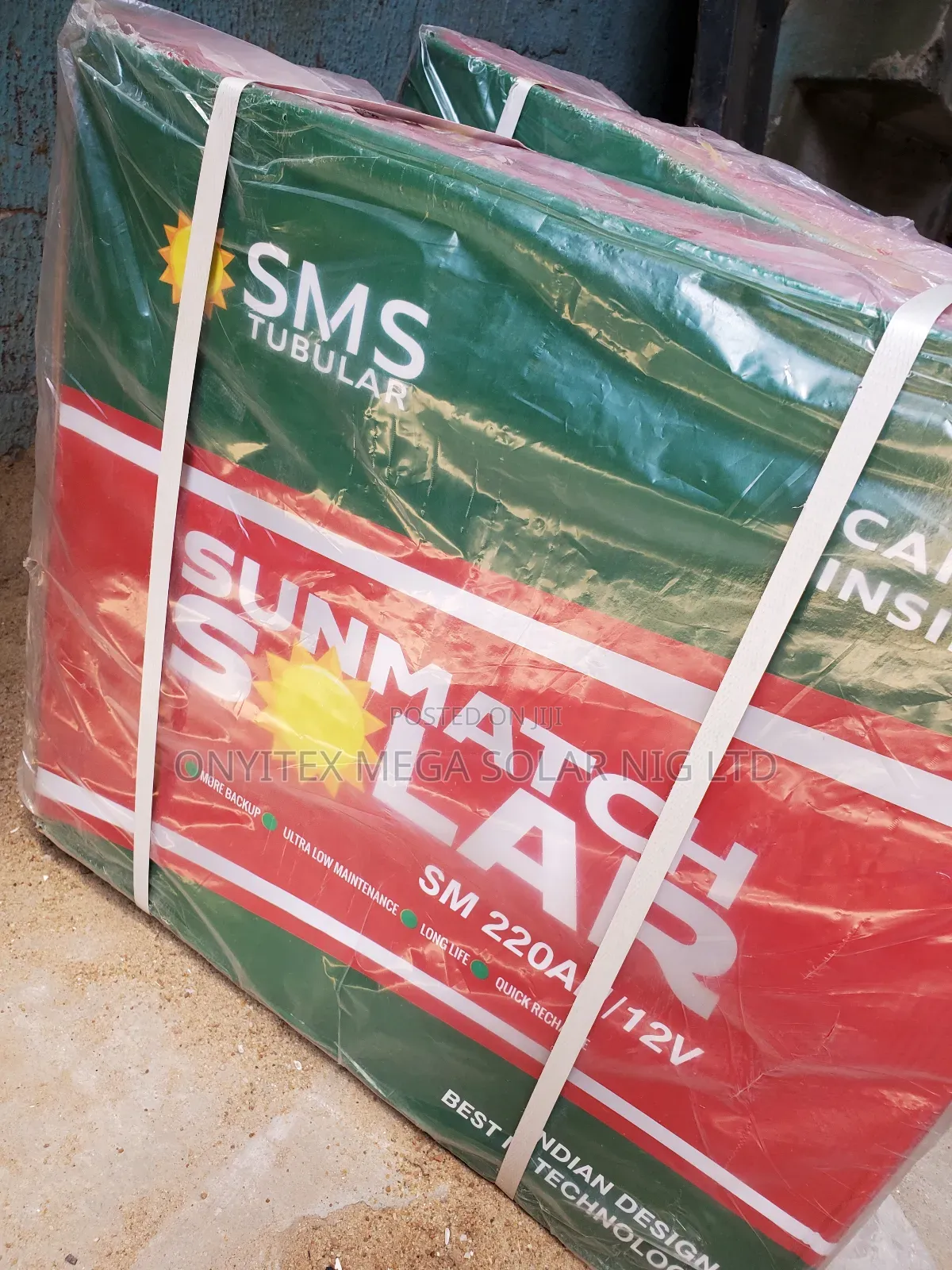Sunmatch SMS Solar Tubular Battery 220ah