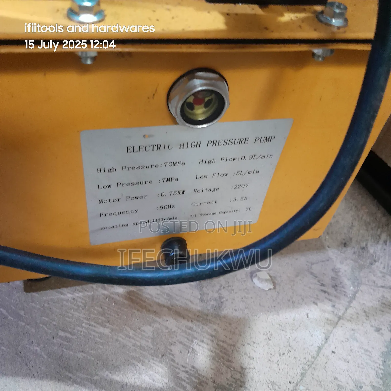 Electric Hydraulic Pressure Pump With Foot Pedal