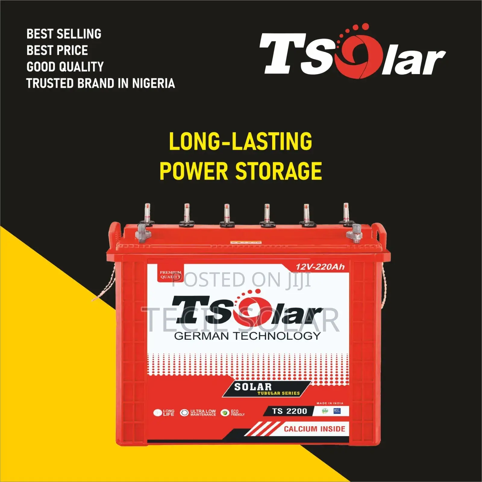 220ah Tsolar Tubular Battery