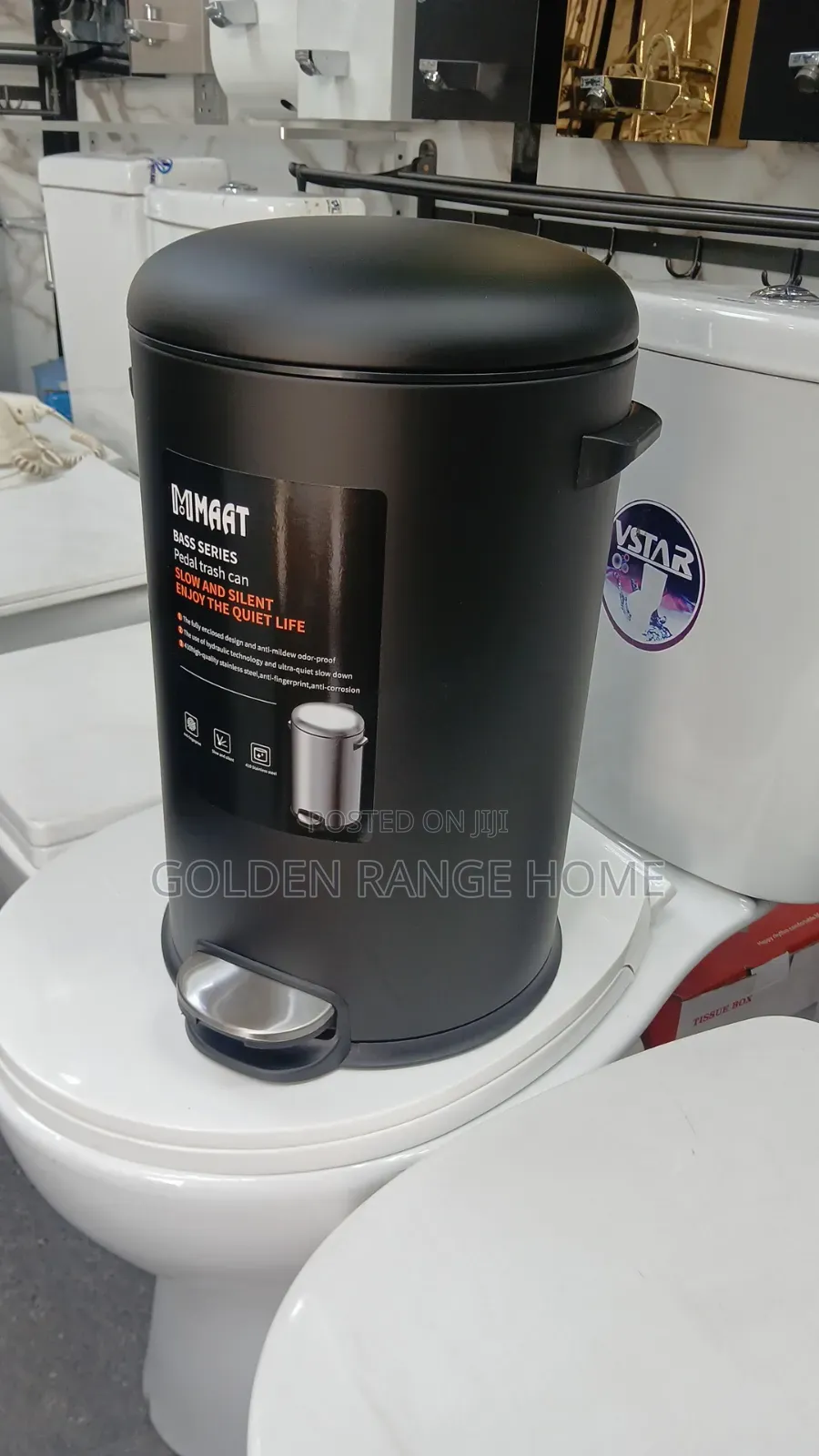 Quality Black Pedal Waste Bin