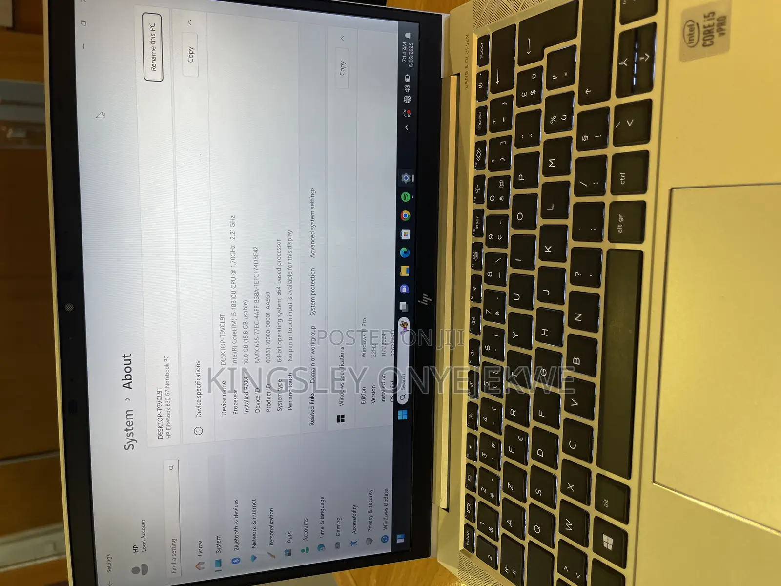 Laptop HP EliteBook 830 G7 16GB Intel Core I5 SSD 256GB