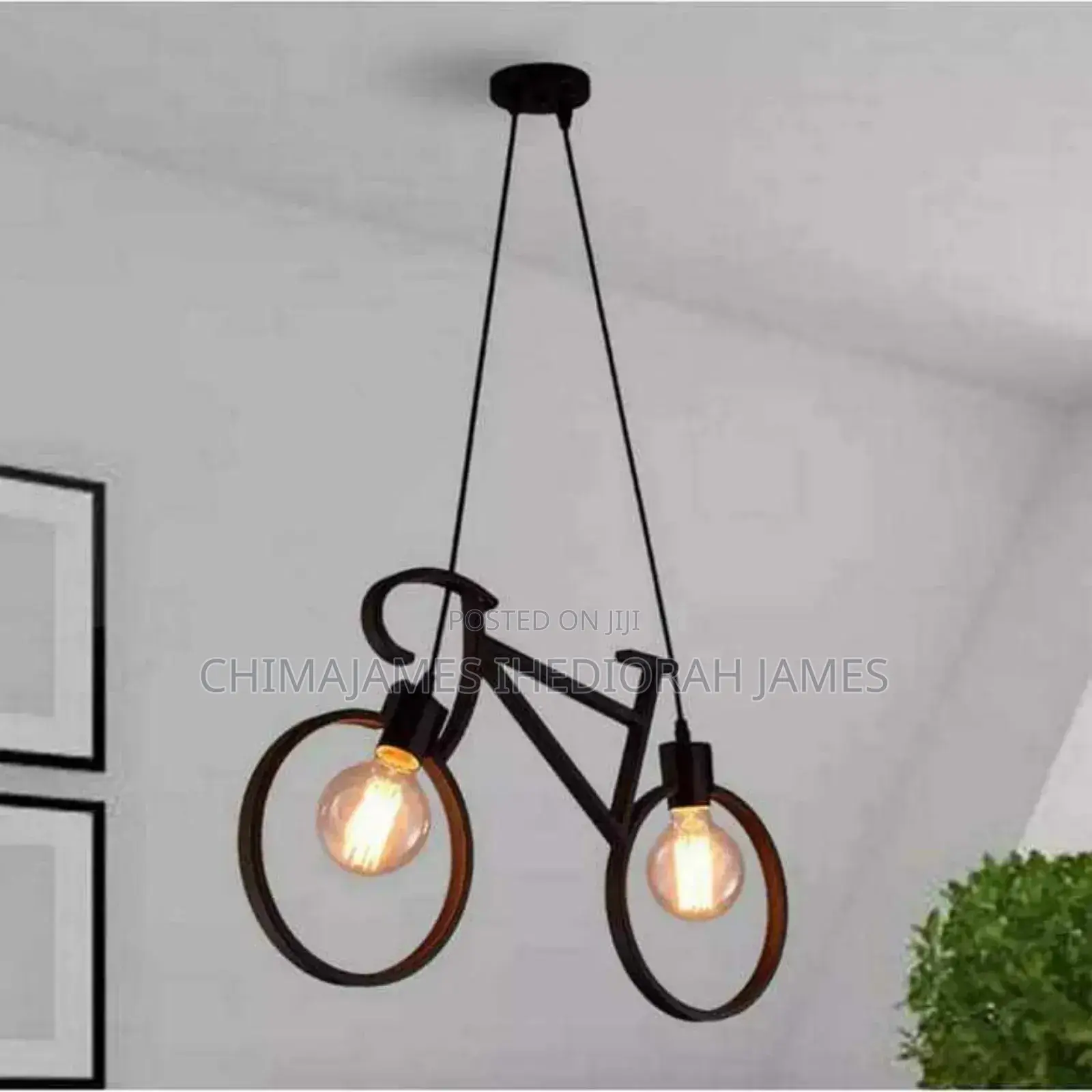 Pendant Lights Vintage Iron Bicycle Hanglamp for Bedroom