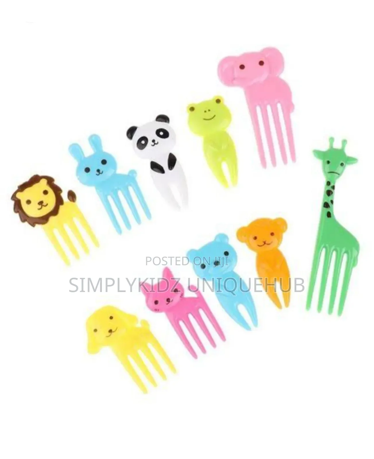 10pcs Cute Cartoon Animal Fruit Fork