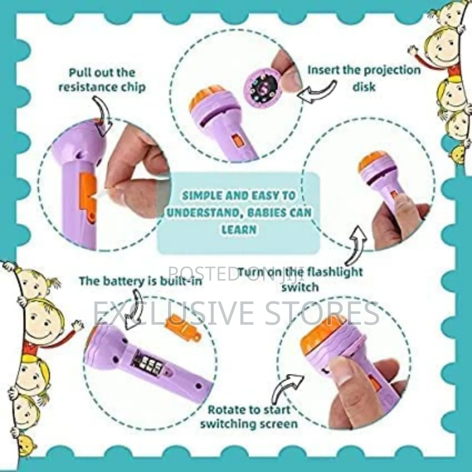 Kids Story Projector Flashlight
