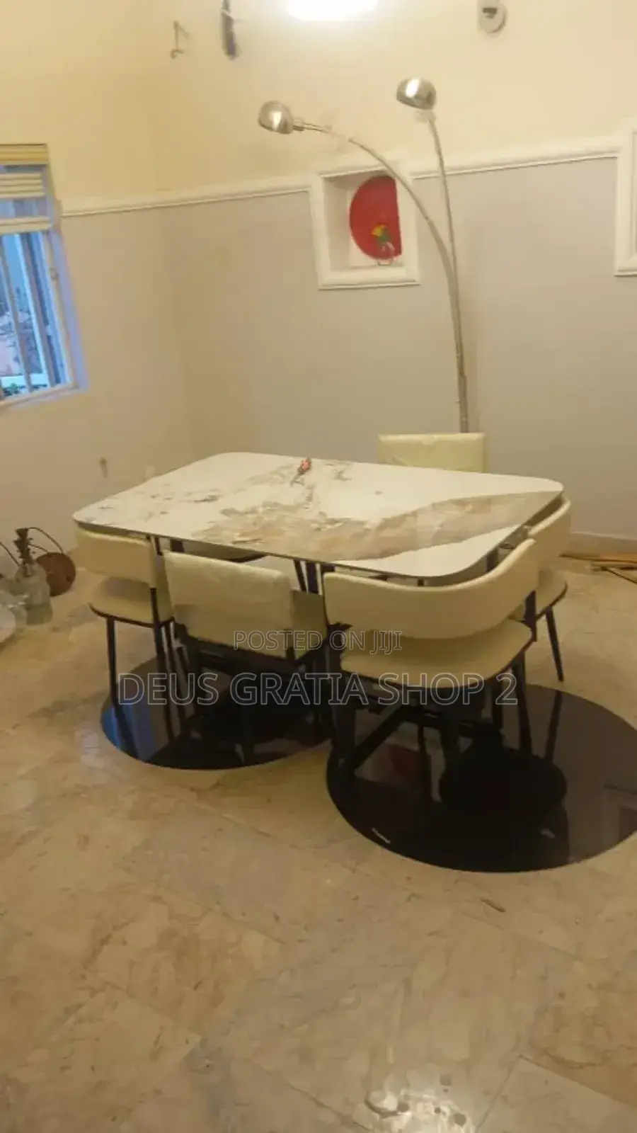 Marble Dining Table Set for Apartments and Hotels