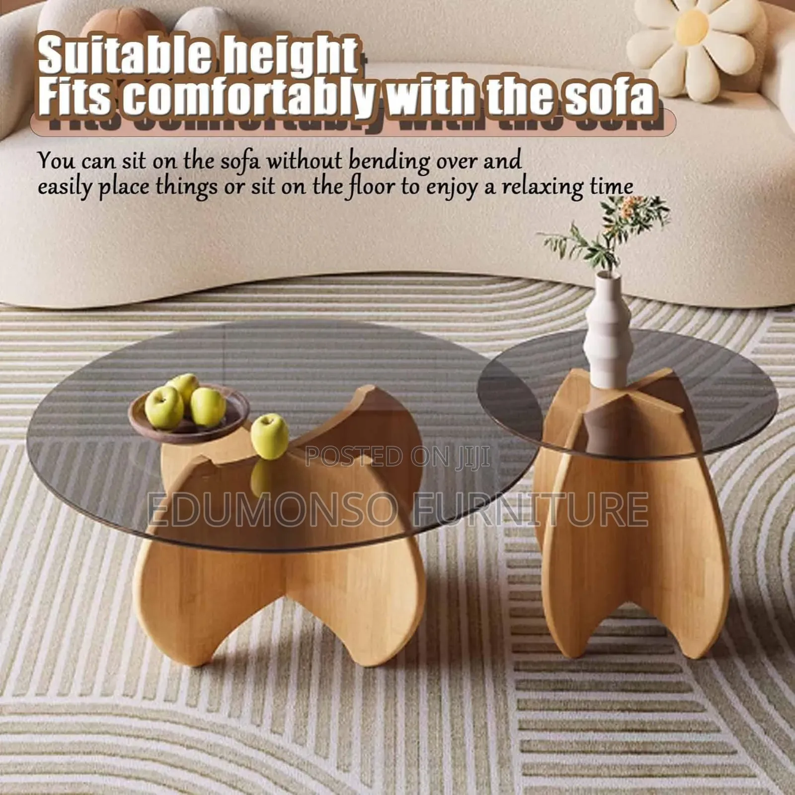 Coffee Table With Solid Wood Legs,Wooden Legs Side Table