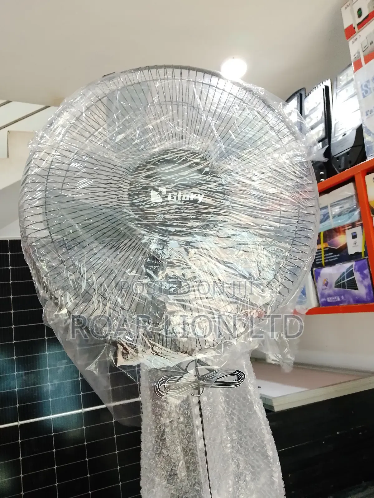 16inch Solar Rechargeable Fan With Panel