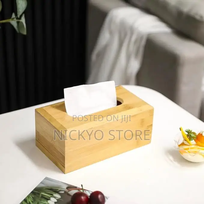 Natural Bamboo Tissue Box Holder