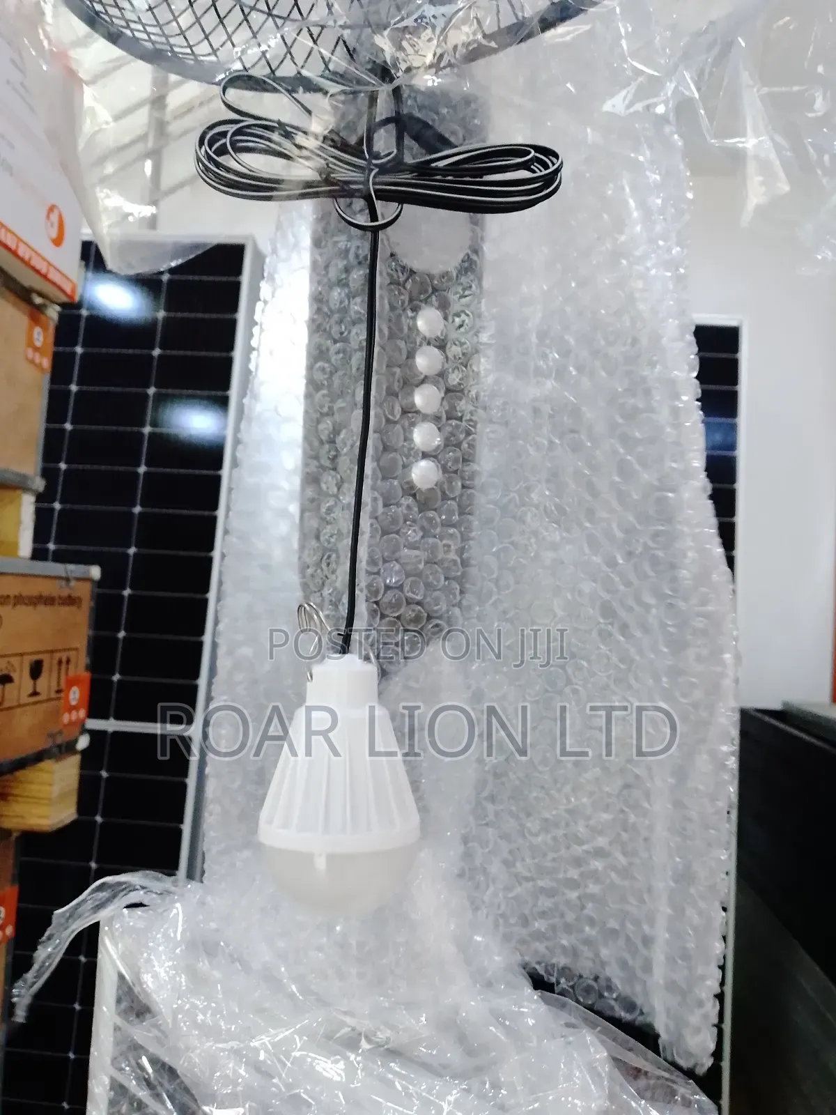 16inch Solar Rechargeable Fan With Panel