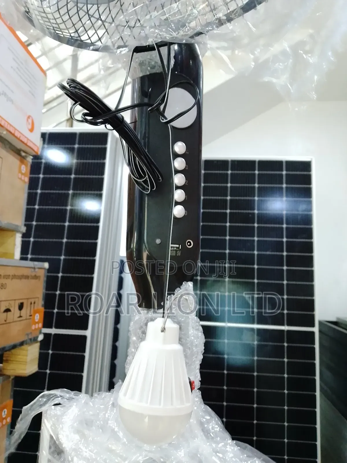 16inches Solar Rechargeable Fan With Panel