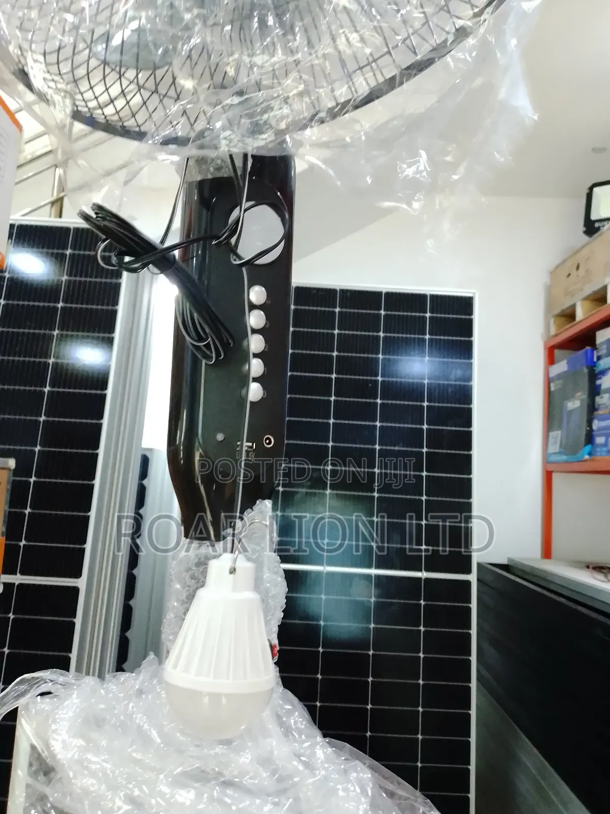 16inch Solar Rechargeable Fan With Panel