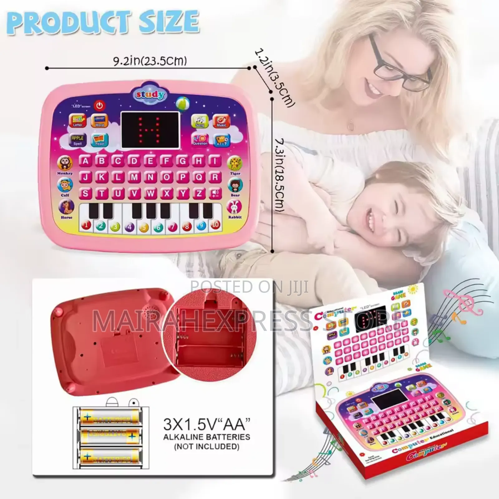 Kids Tablet, Educational Learning Pad With Led Screen.