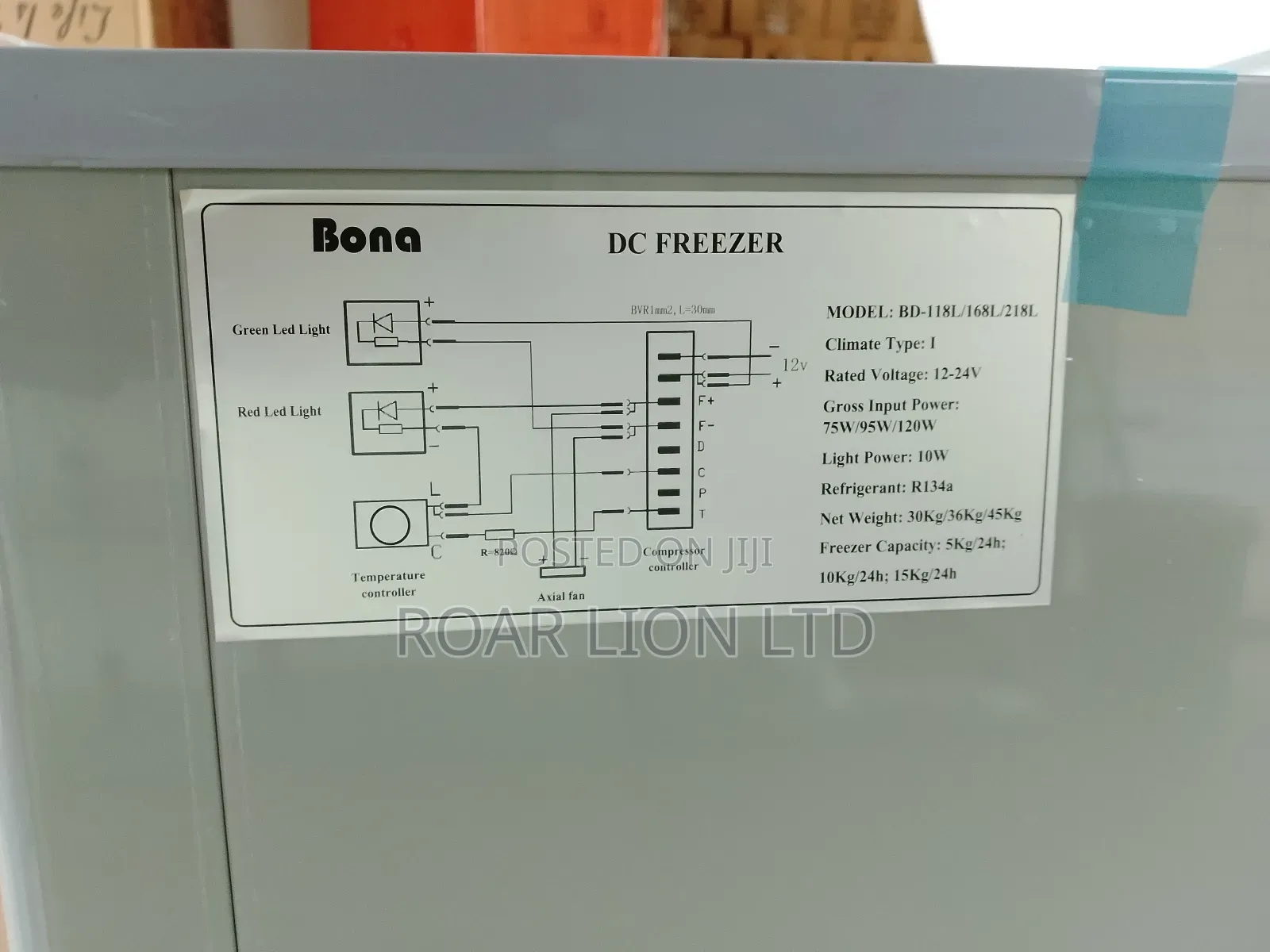 168l Bona Solar Freezer