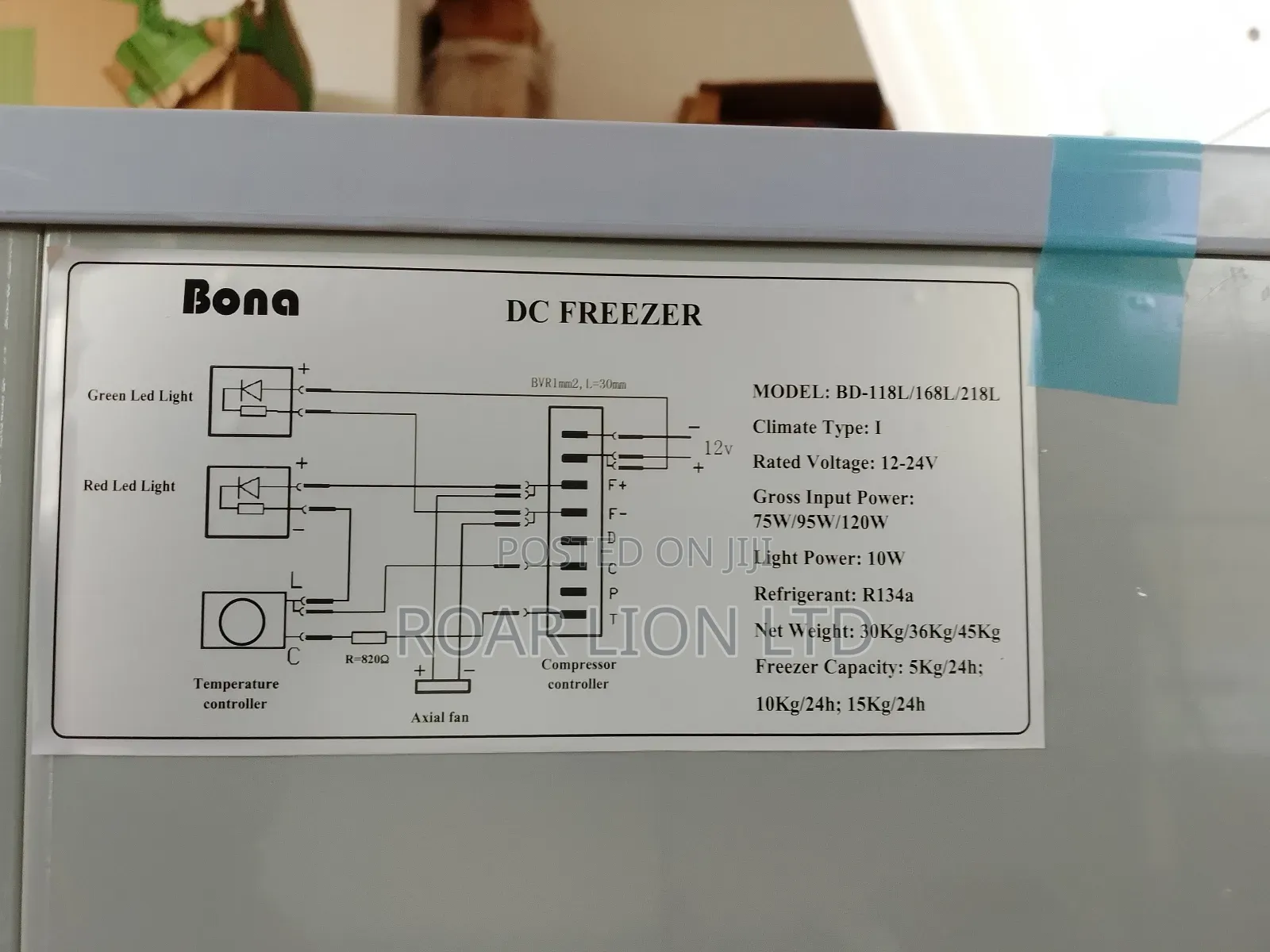 168l Bona Solar Freezer