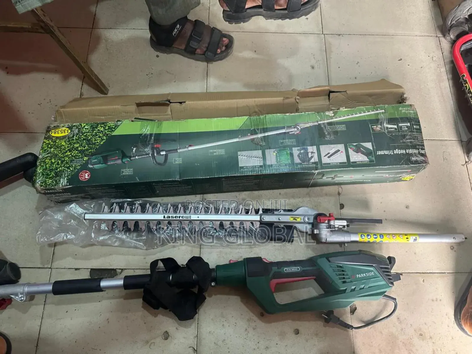 Electric Hedge Trimmer Used in Trimming Flowers