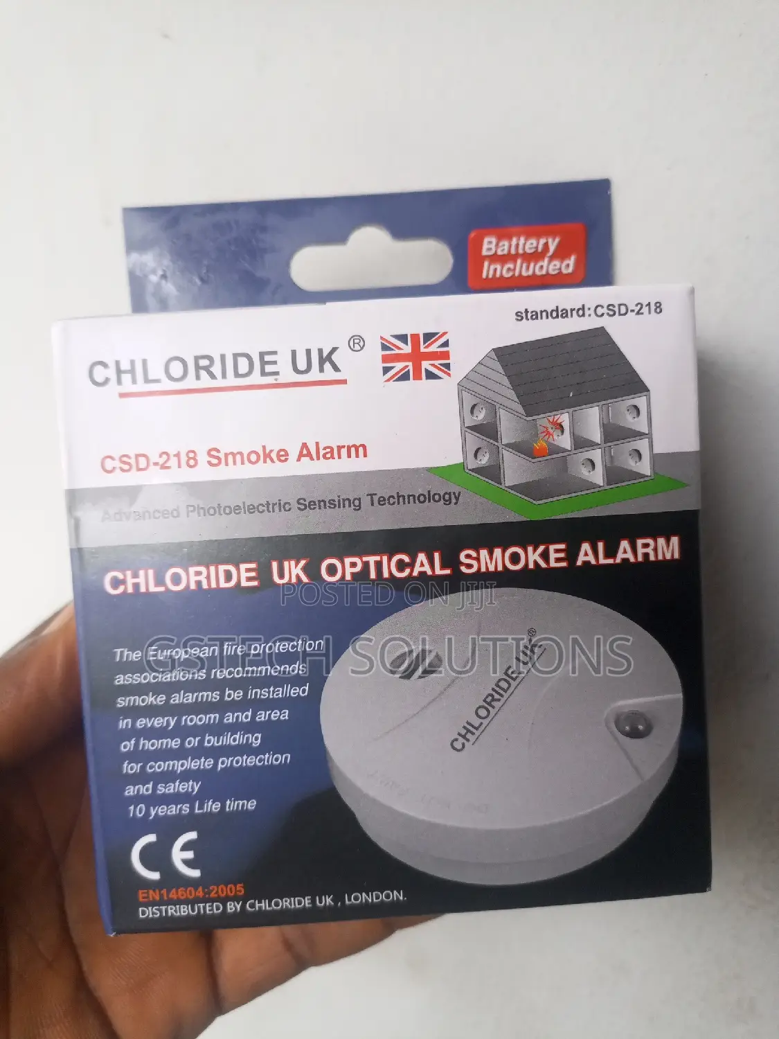 Chloride Uk Standalone Smoke Alarm (9v) Csd-218