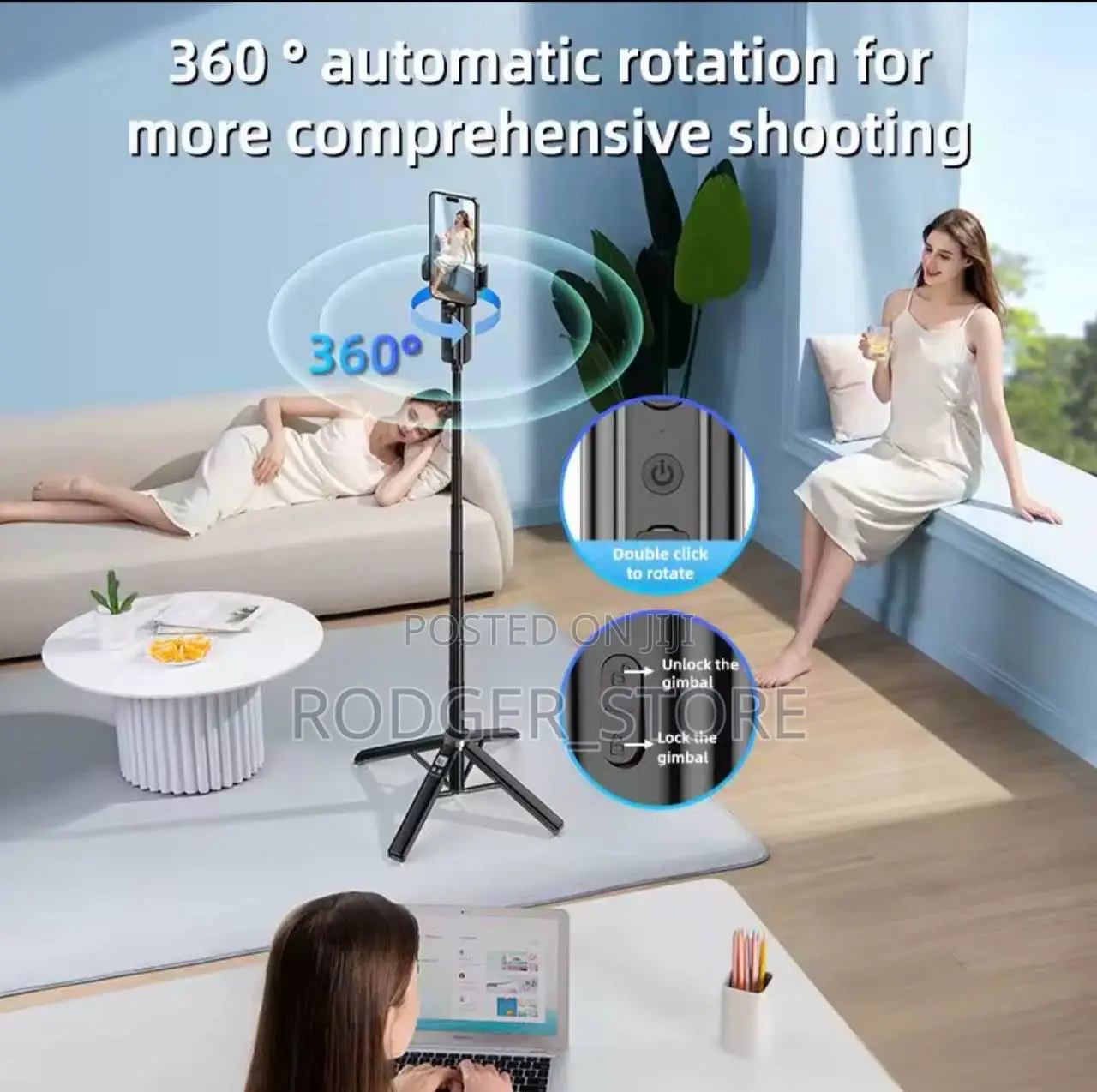 New Ai 360 ° Face Tracking Camera Bluetooth Remote Control