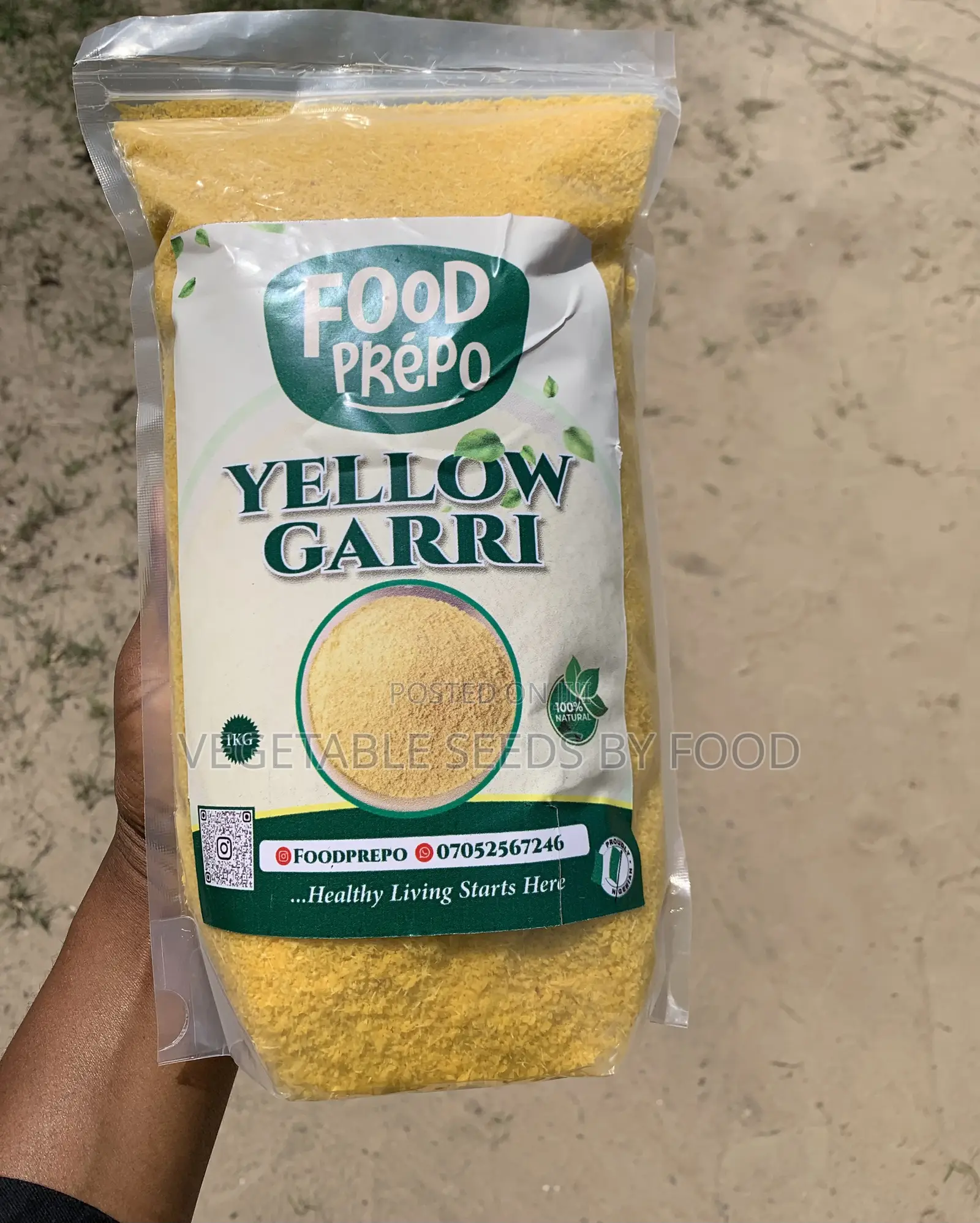 Premium Yellow Garri;Crunchy,Clean Palm-Oil Infused.