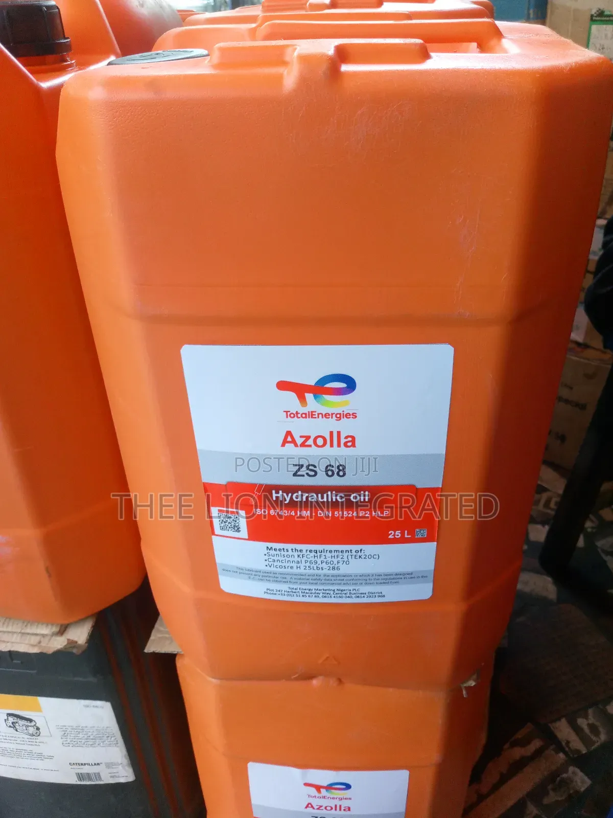 Totalenergies Azolla Zs 68 Hydraulic Oil. 25litres