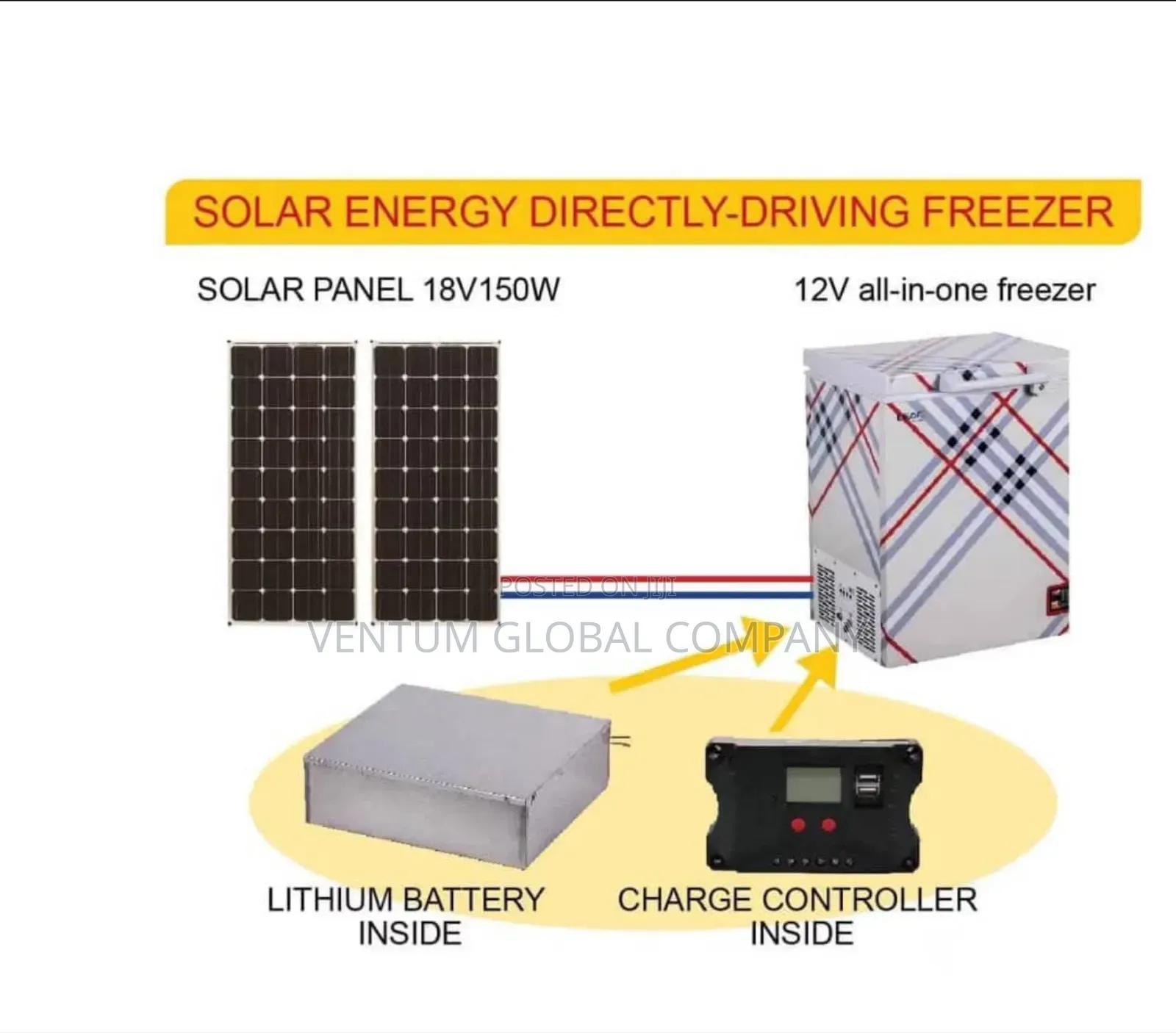Solar Freezer All In One Stackable With Lithium Battery