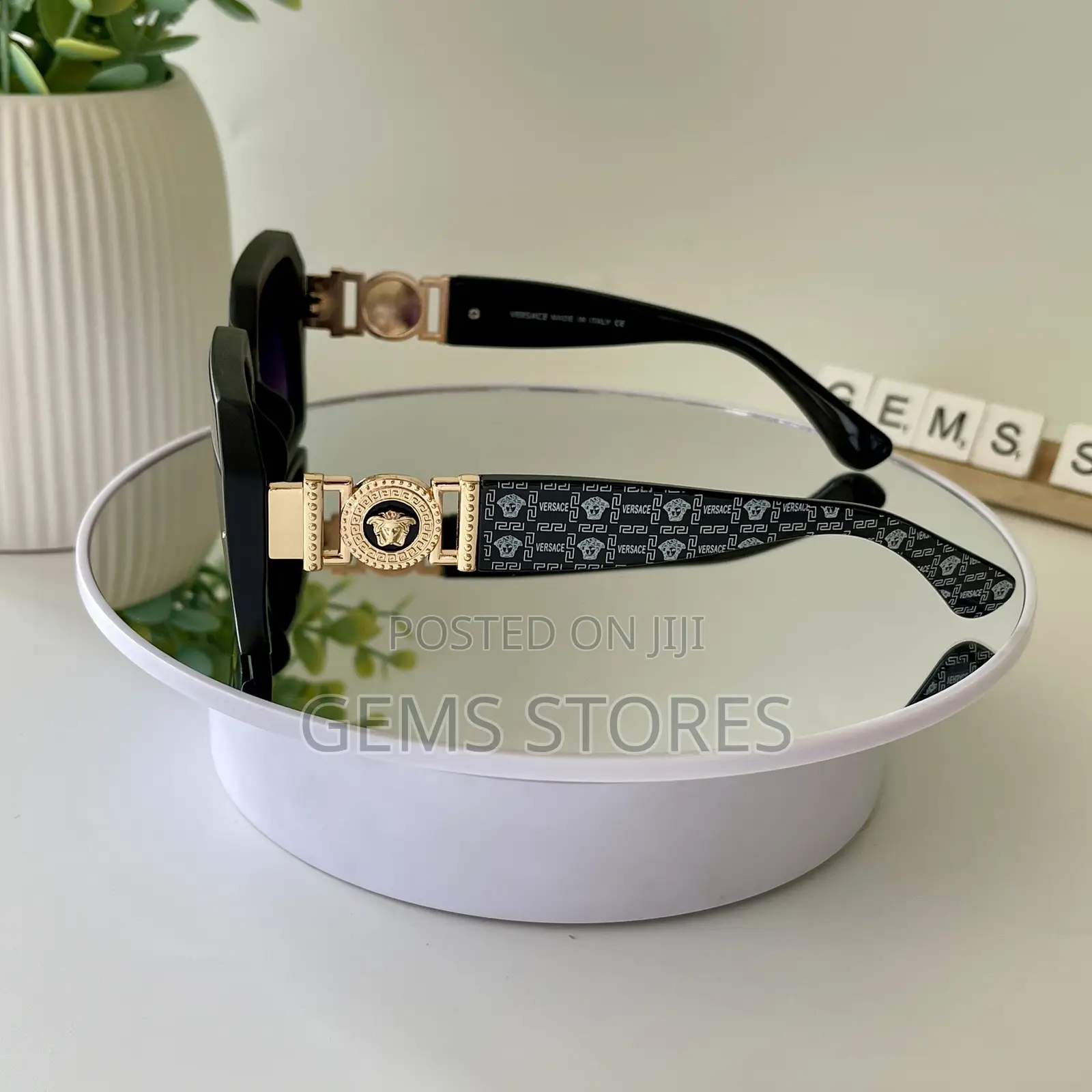 Luxury Versace-Inspired Designer Sunglasses –Geometric Frame