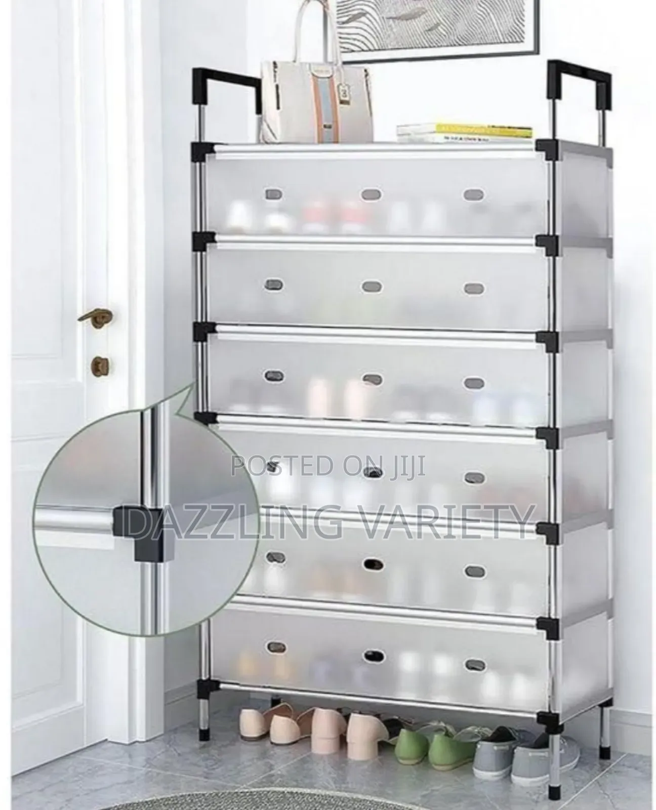 Big Size 7 Layers Shoe Rack With Dust-Proof Cover