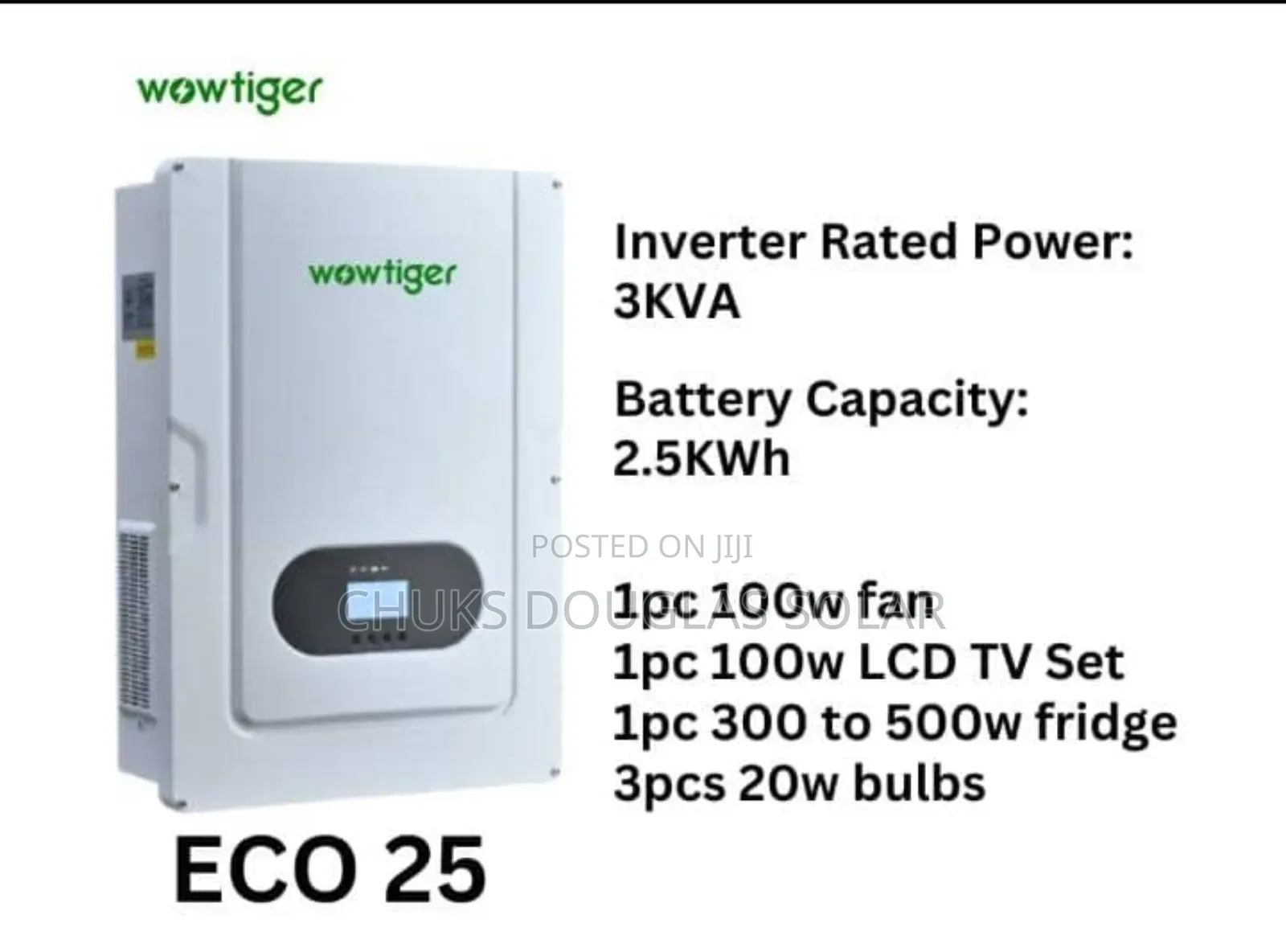 3kva Wowtiger All in One Solar Generator