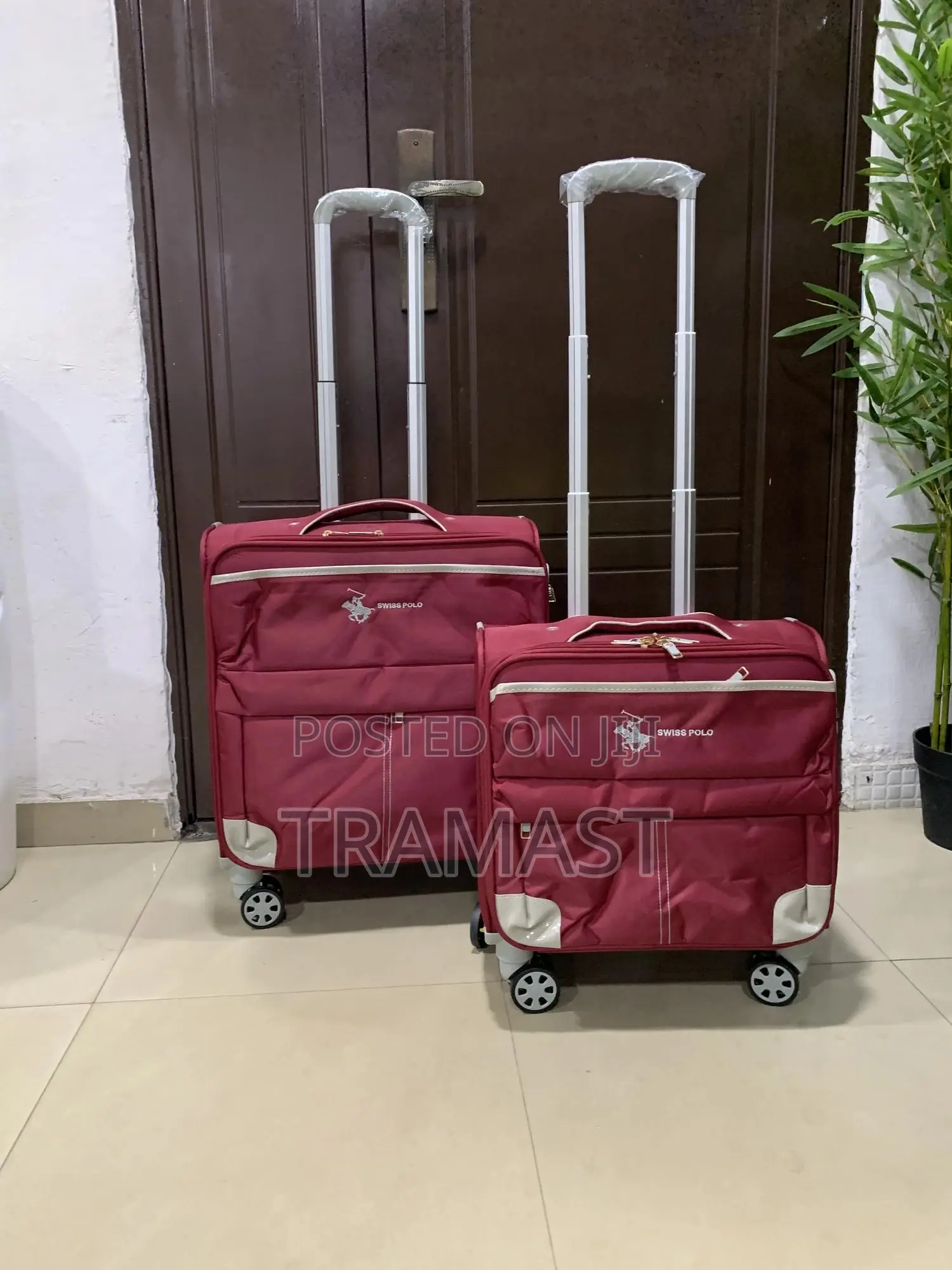 Quality Swiss Polo Travel Luggage Red Color