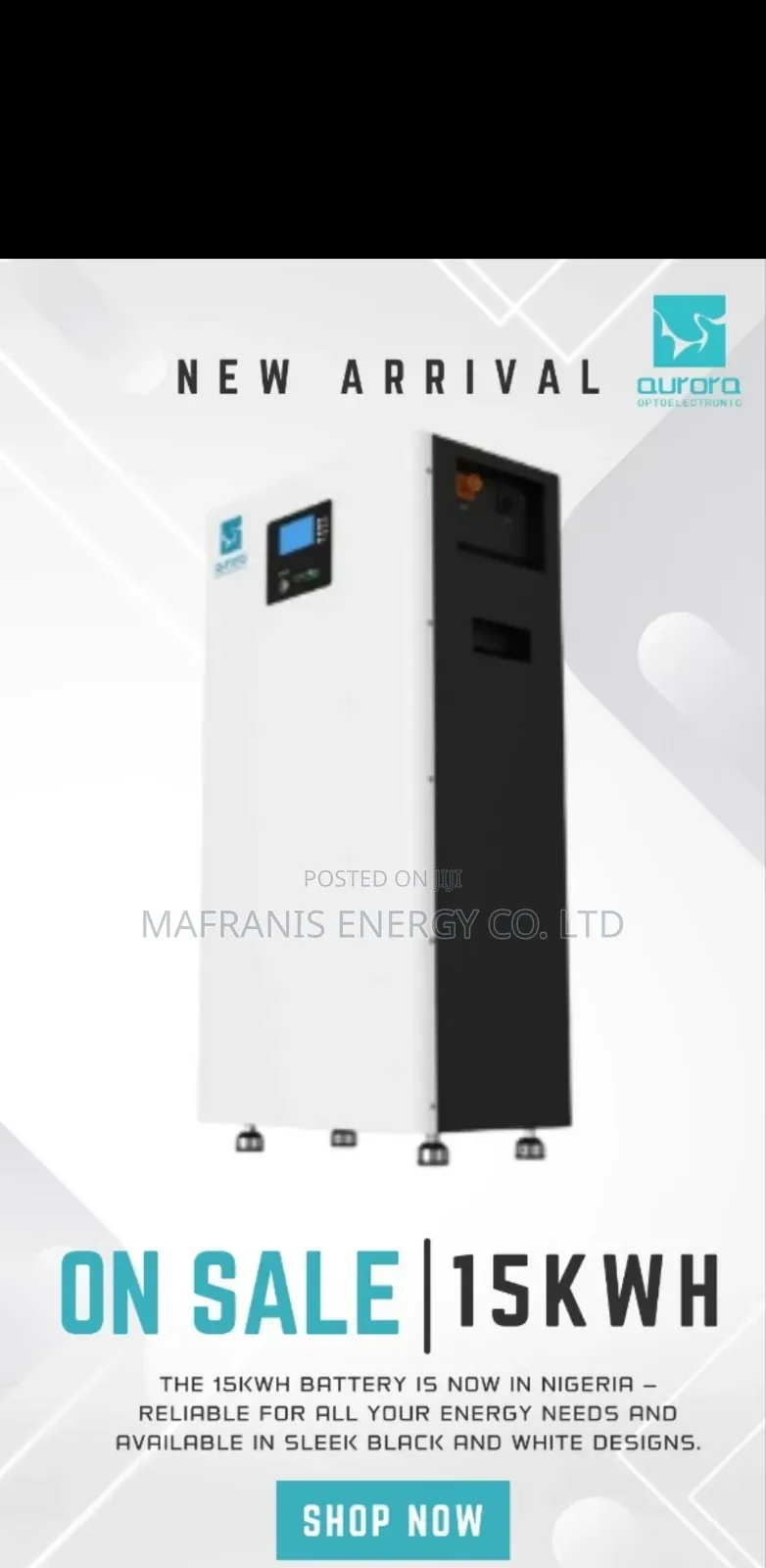 Aurora Solar 15kwh Lithium Battery With Bms
